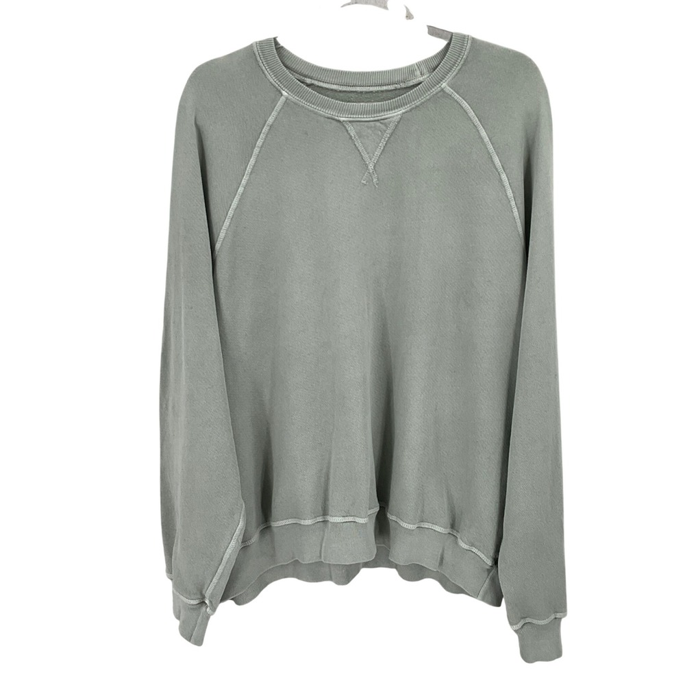 THE GREAT Sweatshirt Women Sz 3 Sage Green Classic Minimalist Raglan Crewneck
